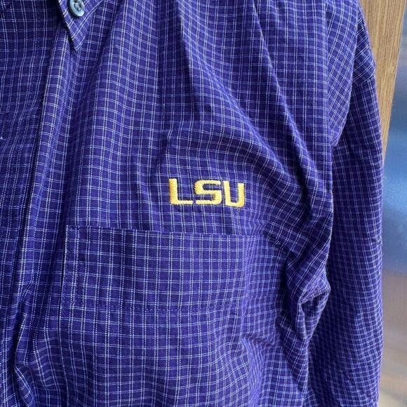 Cutter & Buck Purple LSU Button-Up Shirt - Picture 2 of 5